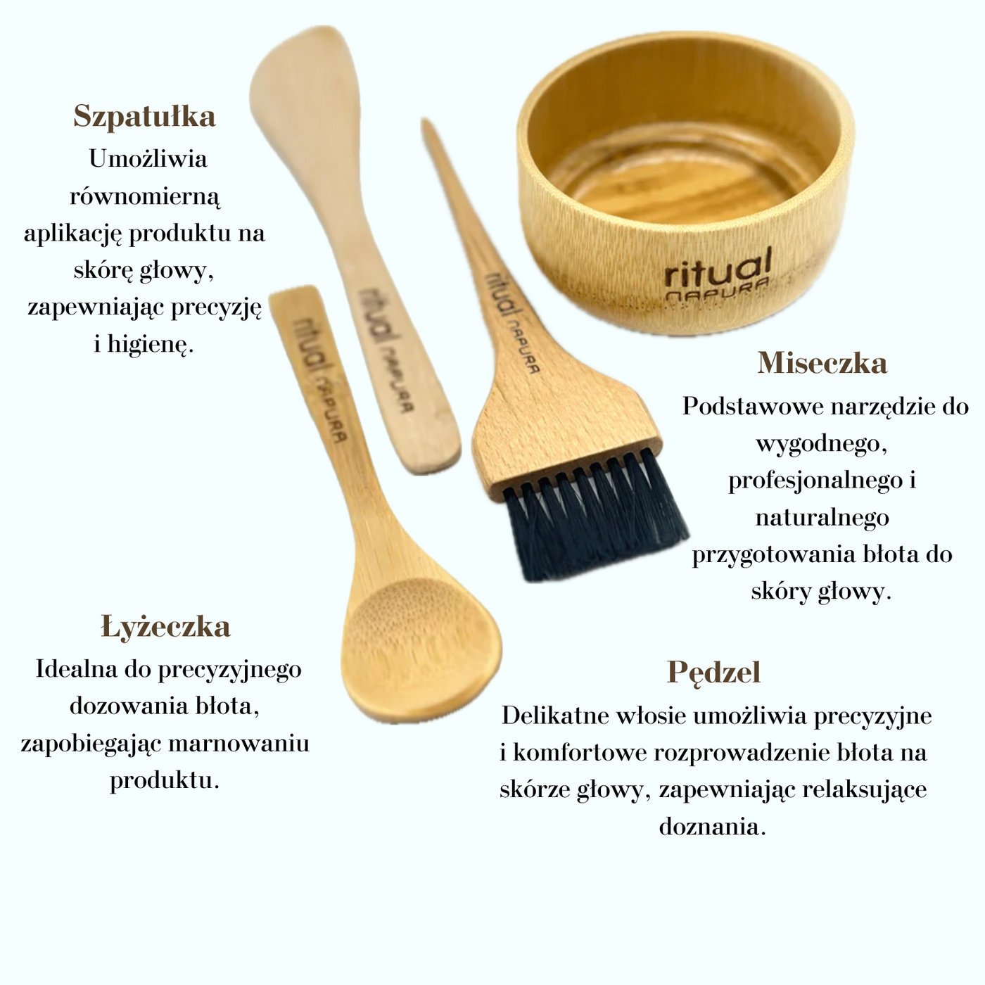 BOWL SET DO MASKI – MISECZKA + SZPATUŁKA + ŁYŻECZKA + PĘDZEL