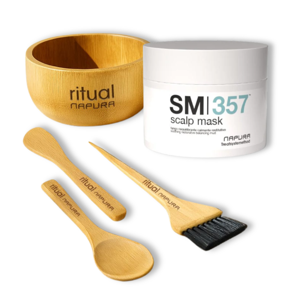 Zestaw do regeneracji i ukojenia skóry głowy: SM | 357 SCALP MASK + BOWL SET