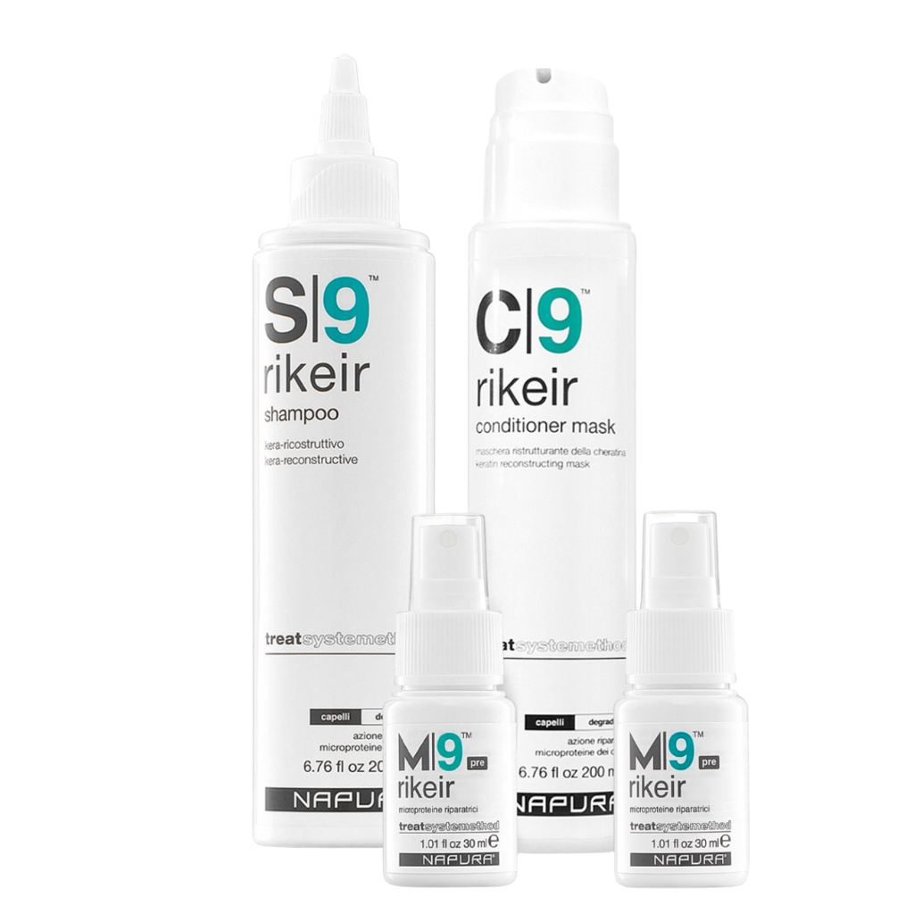 NAPURA Zestaw do Głębokiej Odbudowy Włosów (Kuracja 30 mlx2 / Szampon / Odżywka, maska 200 ml)