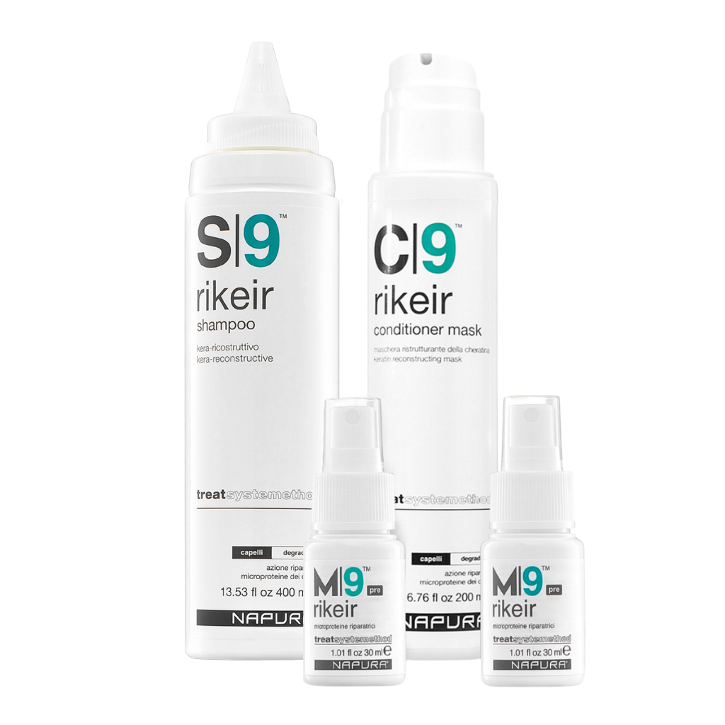 NAPURA Zestaw do Głębokiej Odbudowy Włosów (Kuracja 30 mlx2 / Szampon / Odżywka, maska 200 ml)